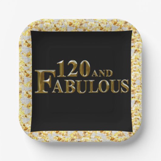120 Geburtstag Pappteller (Vorderseite)