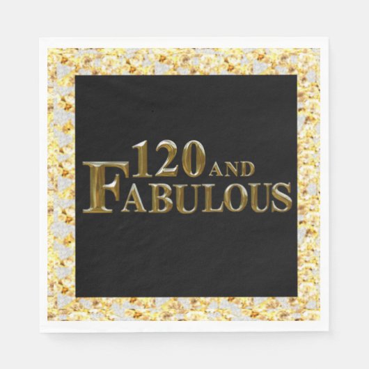 120 Geburtstag Serviette (Vorderseite)