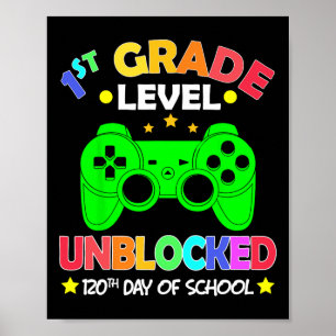 120. Schultag 1. Klasse Video Game Design für Poster