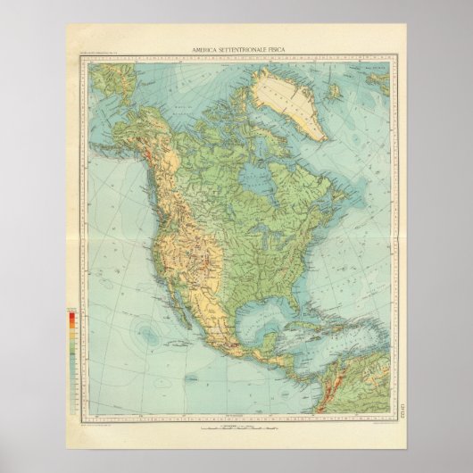 12122 Nordamerika Physical Poster (Vorne)