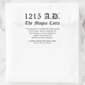 1215 A.D.™ Aufkleber für das Zitat von Magna Carta (Tasche)