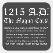 1215 A.D.™ Die Aufkleber für das Common Law von Ma (Vorderseite)