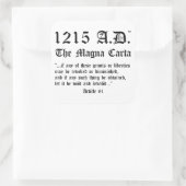 1215 A.D.™ Magna Carta Artikel 61 Aufkleber (Tasche)