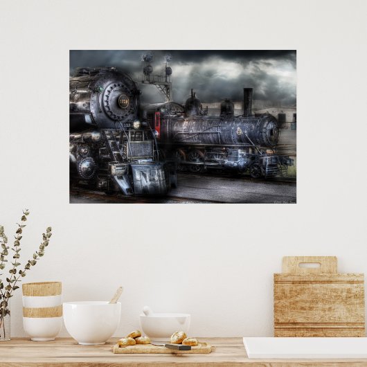 1218 - Gewartet für Abfahrt Poster (Küche)