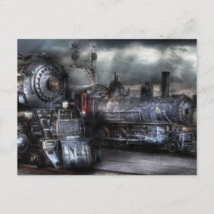 1218 - Gewartet für Abfahrt Postkarte