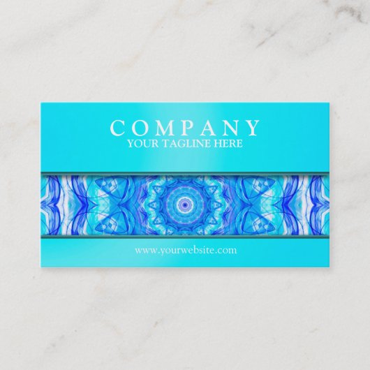 121 verzaubertes modernes Licht SeaStar Mandala Visitenkarte (Vorderseite)