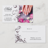 122 Nail Salon Business Card Rosa Taupe Terminkarte (Vorne/Hinten)
