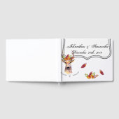 122 Page Wedding Gästebuch boho Hirsch Buck Head B (Voll)