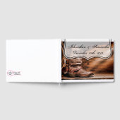122 Page Wedding Gästebuch Cowboy Boots Barn Wood (Voll)