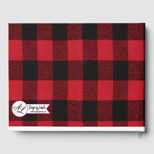 122 Page Wedding Gästebuch Red Buffalo Karierter B (Rückseite)