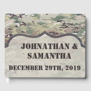 122 Page Wedding Guestbook Army OCP Camouflage Uni Gästebuch