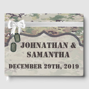122 Page Wedding Guestbook Army OCP Camouflage Uni Gästebuch