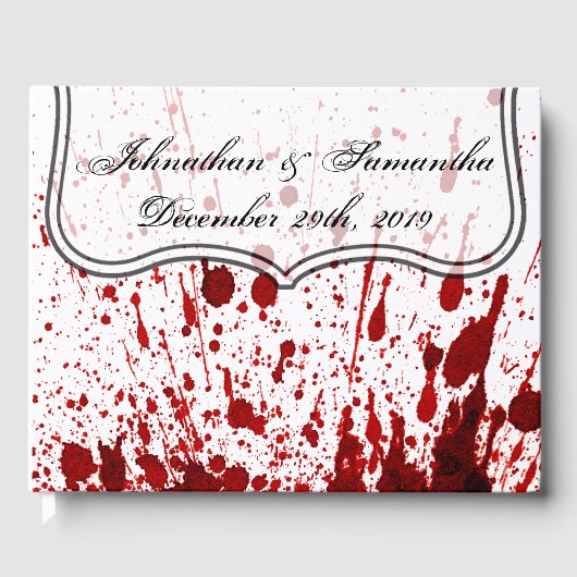 122 Page Wedding Guestbook Blood Spritzer Vampire Gästebuch (Vorderseite)
