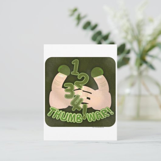 1234 Krieg! Postkarte (Stehend Vorderseite)