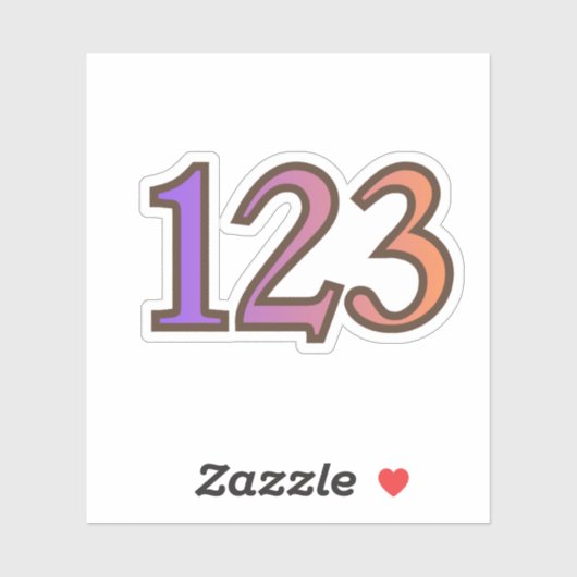 123 Angel Number Moving Forward Sticker (Blatt)