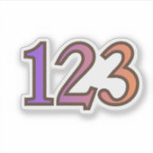 123 Engel Zahl Vorwärts Sticker (Vorderseite)