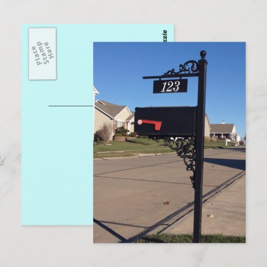 123 Postfach Postkarte (Vorne/Hinten)