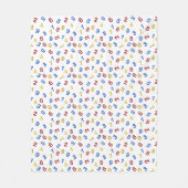 123 Rot-Gelb-Blau Fleecedecke (Vorderseite)