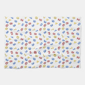 123 Rot-Gelb-Blau Geschirrtuch (Horizontal)