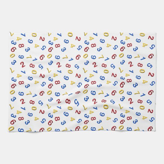 123 Rot-Gelb-Blau Geschirrtuch (Horizontal)