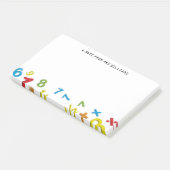 123 Zahlen Math Personalisiert Post-it Klebezettel (angewinkelt)