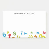 123 Zahlen Math Personalisiert Post-it Klebezettel (Vorderseite)
