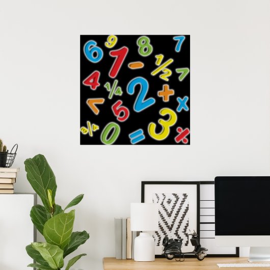 123 Zahlen Math Poster (Heimbüro)