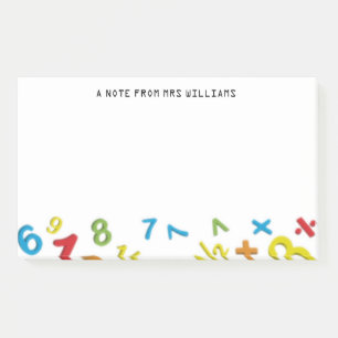 123 Zahlen Mathe Personalisiert Post-it Klebezettel