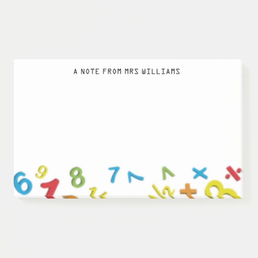 123 Zahlen Mathe Personalisiert Post-it Klebezettel (Vorderseite)