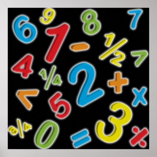 123 Zahlen Mathe Poster (Vorne)