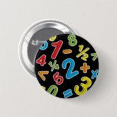 123 Zahlen Mathematik Button (Vorne & Hinten)