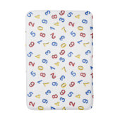 123 Zahlen Rot-Gelb-Blau Badematte (Vorderseite Vertikal)