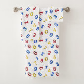 123 Zahlen Rot-Gelb-Blau Badhandtuch Set (Insitu)