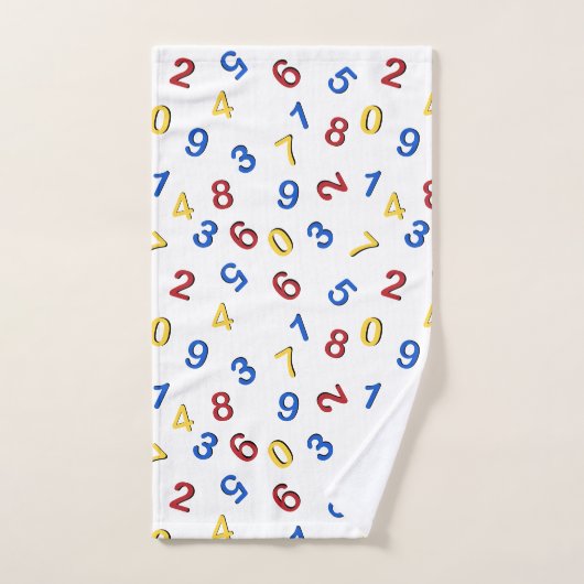 123 Zahlen Rot-Gelb-Blau Badhandtuch Set (Handtuch)