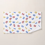 123 Zahlen Rot-Gelb-Blau Badhandtuch Set (Handtuch)