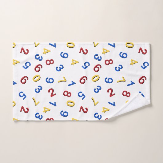 123 Zahlen Rot-Gelb-Blau Badhandtuch Set (Handtuch)