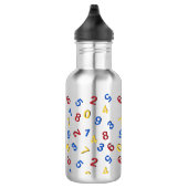 123 Zahlen Rot-Gelb-Blau Edelstahlflasche (Rechts)