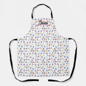 123 Zahlen Rot-Gelb-Blau Schürze (Vorderseite)