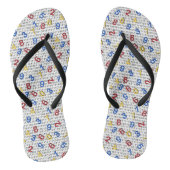 123 Zahlen Rot-Gelb-Blau Schwarz-weiß-Binär Badesandalen (Fußbett)