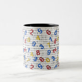 123 Zahlen Rot-Gelb-Blau Schwarz-weiß-Binär Zweifarbige Tasse (Mittel)
