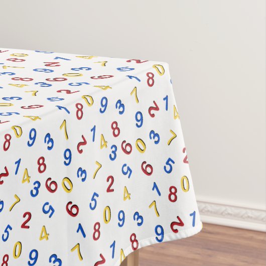 123 Zahlen Rot-Gelb-Blau Tischdecke (Beispiel)