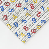 123 Ziffern Rot-Gelb-Blau-Binärcode Fleecedecke (Ecke)
