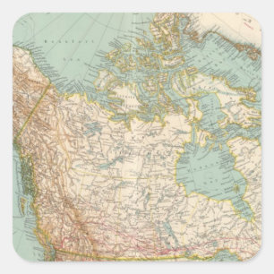 12526 Kanada, Alaska, Grönland Quadratischer Aufkleber