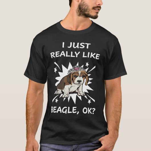 125 Ich mag Beagle wirklich sehr T-Shirt (Vorderseite)