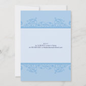 125 suzi CUSTOM BAPTISM INVITE elegante Marine bla Einladung (Rückseite)