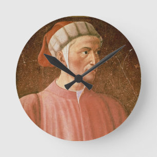 (1265-1321) Detail Dante Alighieris seines Runde Wanduhr