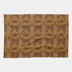 12703-simple-teddy-bär-vektor BROWN TEDDY BEAR T Handtuch