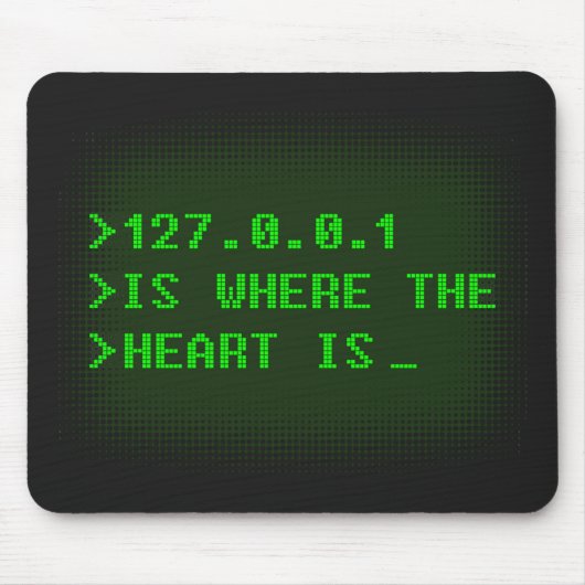 127.0.0.1 ist der Bereich des Herzens Mousepad (Vorne)