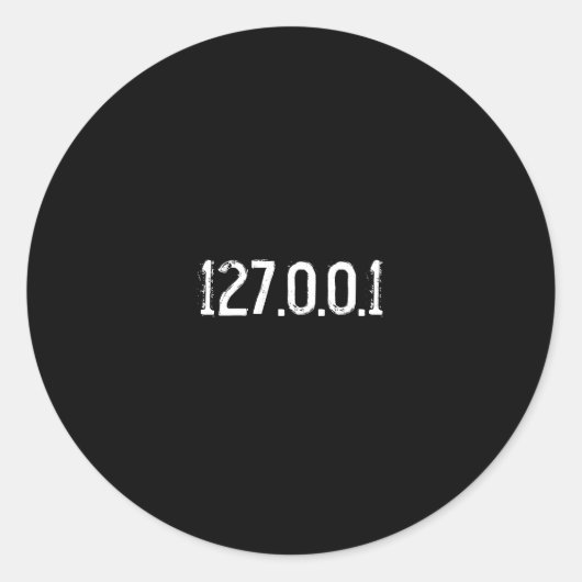 127.0.0.1 RUNDER AUFKLEBER (Vorderseite)