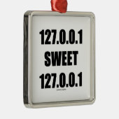 127.0.0.1 süßes 127.0.0.1 (Zuhause-süßer Silbernes Ornament (Rechts)